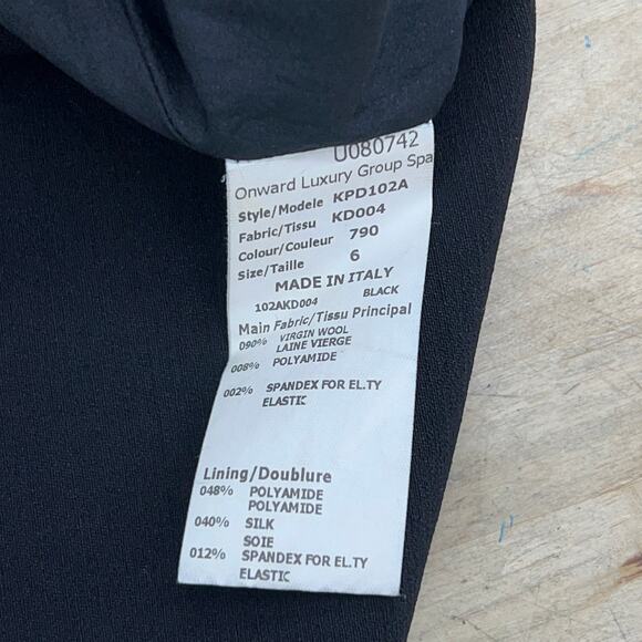 Michael Kors Collection Women Size 6 Pencil Skirt Side Zip Wool Black Italy Made - Picture 10 of 13